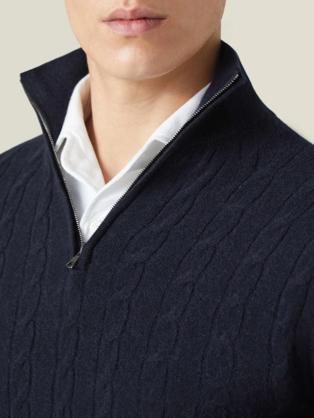 WOOLEN Quarter-Zip Jumper